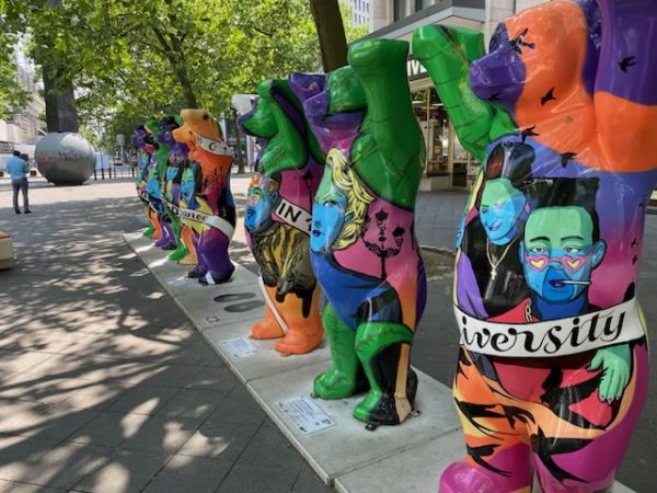 Berlin bears as statues decorated to demonstrate freedom and diversity in 2023