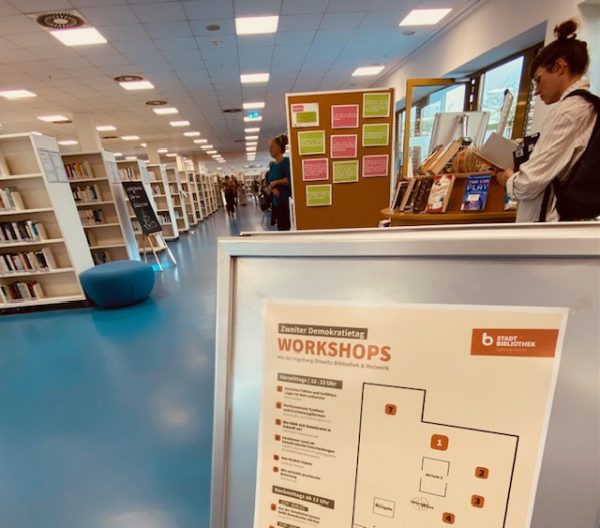 Public library Berlin Steglitz democracy day 2026