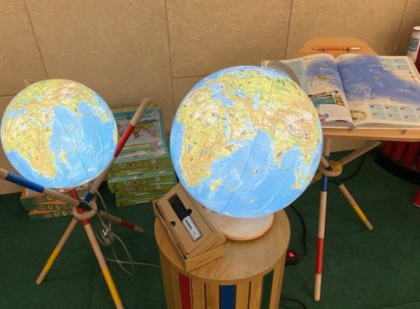globe travel book imagination